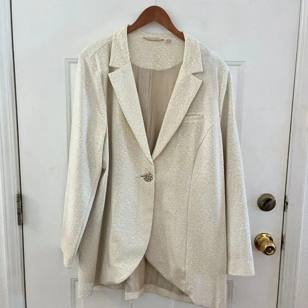 Soft Surroundings Plus-Size Leontine Ponte Rhinestone Blazer Set Sz 2X-1X - Picture 2 of 10